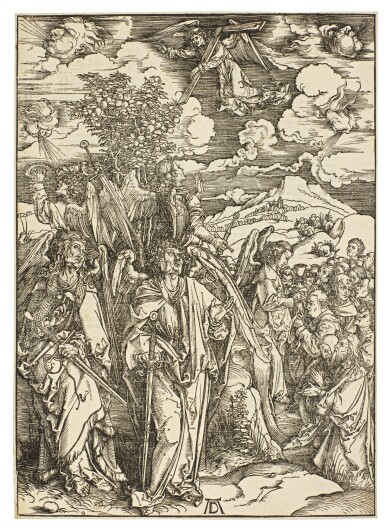 View full screen - View 1 of Lot 37. The Four Angels Holding the Winds (B. 66; M., Holl. 169).