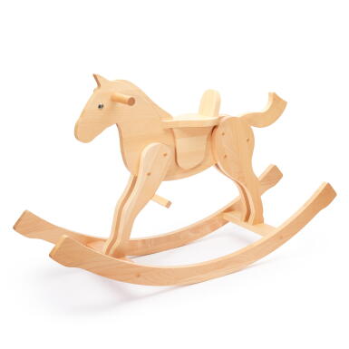 View full screen - View 1 of Lot 201. Naturel Beechwood Rocking Horse.