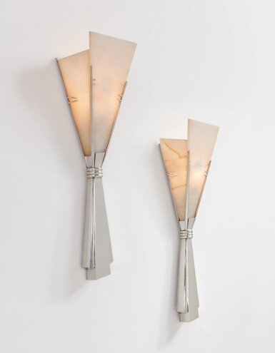 View full screen - View 1 of Lot 48. MAISON DOMINIQUE | PAIR OF WALL SCONCES.