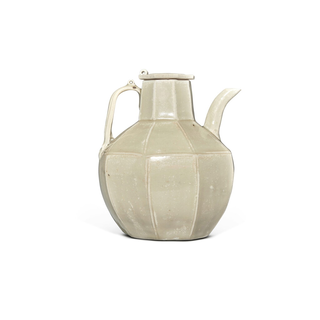 View full screen - View 1 of Lot 497. A Qingbai octagonal ewer and cover, Northern Song dynasty | 北宋 青白釉八方連蓋執壺.