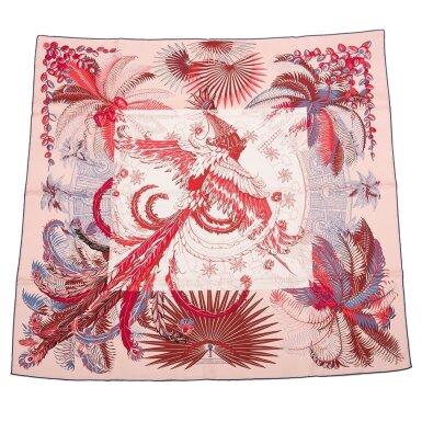 View full screen - View 1 of Lot 131. HERMÈS | "MYTHIQUES PHOENIX COLORIAGES" SILK TWILL SCARF 90CM.