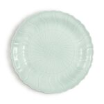 A rare celadon-glazed 'lotus' dish, Mark and period of Yongzheng | 清雍正 天青釉蓮花式盤 《大清雍正年製》款