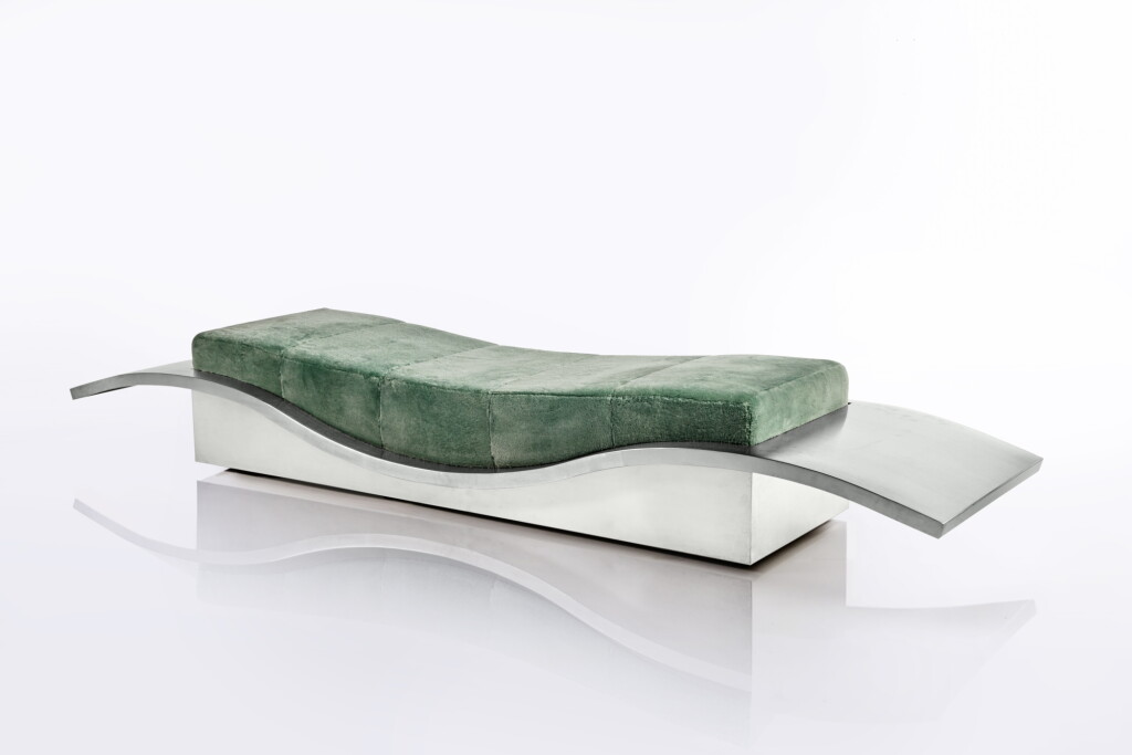 View full screen - View 1 of Lot 75. Maria Pergay, "Flying Carpet" Daybed.