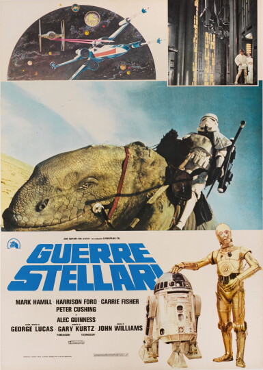 View full screen - View 1 of Lot 37. STAR WARS / GUERRE STELLARI, ITALIAN POSTER, 1977.