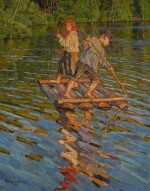 NIKOLAI PETROVICH BOGDANOV-BELSKY | CHILDREN ON A RAFT