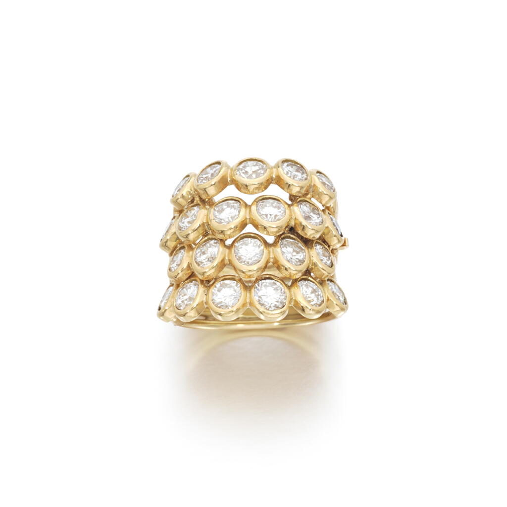 View full screen - View 1 of Lot 1006. Diamond ring, 'Quatre corps', circa 1960.