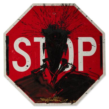 View full screen - View 1 of Lot 32. Untitled (Stop Sign).