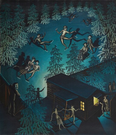 View full screen - View 1 of Lot 643. Walter Spies 沃爾特·史畢斯 | Die schlittschuhläufer (the ice skaters) 滑冰.