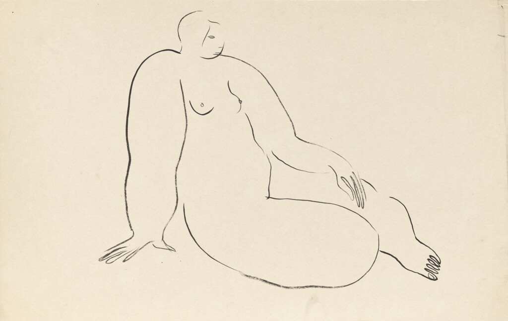 View full screen - View 1 of Lot 257. Sanyu 常玉 | Seated Nude 坐姿裸女.
