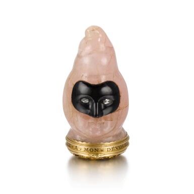 View full screen - View 1 of Lot 82. A jewelled gold-mounted hardstone snuff box, probably German, 19th century in earlier taste.