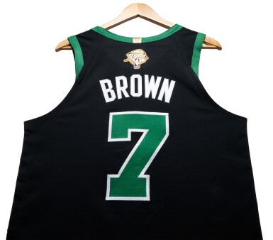 View full screen - View 1 of Lot 4. Jaylen Brown Boston Celtics 2024 NBA Finals Game Worn Statement Edition Jersey | Game 2 | NBA Finals MVP.