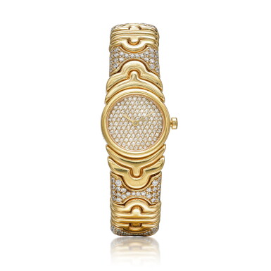 View full screen - View 1 of Lot 1695. 'Parentesi ' Diamond Wristwatch | 寶格麗 | 'Parentesi' 鑽石 腕錶.