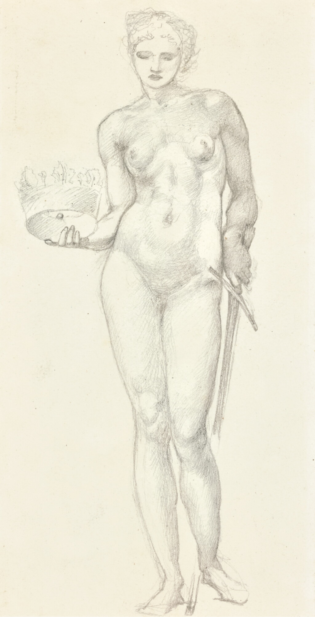 View full screen - View 1 of Lot 1. SIR EDWARD COLEY BURNE-JONES, BT., A.R.A., R.W.S. | Justice, Study for a Window at Calcutta Cathedral.