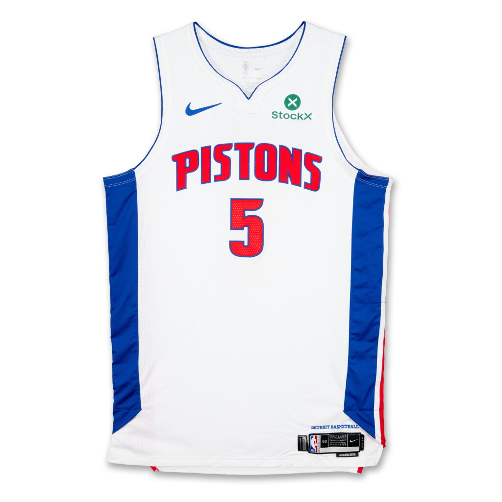 View full screen - View 1 of Lot 59. Ron Holland II Detroit Pistons 2026 NBA Playoffs Eastern Conference Round 1 Game Worn Association Edition Jersey | Game 1 .