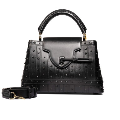 View full screen - View 1 of Lot 91. Peter Marino Unique Edition Calfskin Artycapucines MM Gold-Color and Monochrome Black Hardware, 2022.