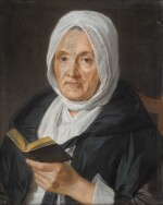 Portrait of an old Lady, seated, holding a book