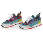 Addict Sneaker in Multi Colour Knit, Calfskin and Suede Goatskin, 2019