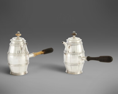 View full screen - View 1 of Lot 740. A Pair of German Silver Covered Pots, Elias Jäger, Augsburg, 1732-33.