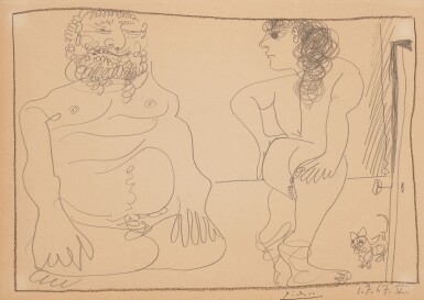 View full screen - View 1 of Lot 423. Homme et femme.