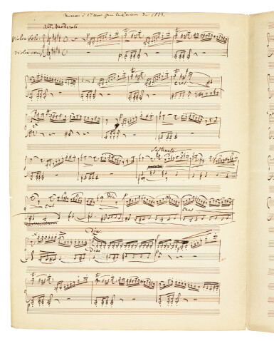 View full screen - View 1 of Lot 68. Ambroise Thomas (1811-1896). Autograph manuscript of "Concours de violon 1853".