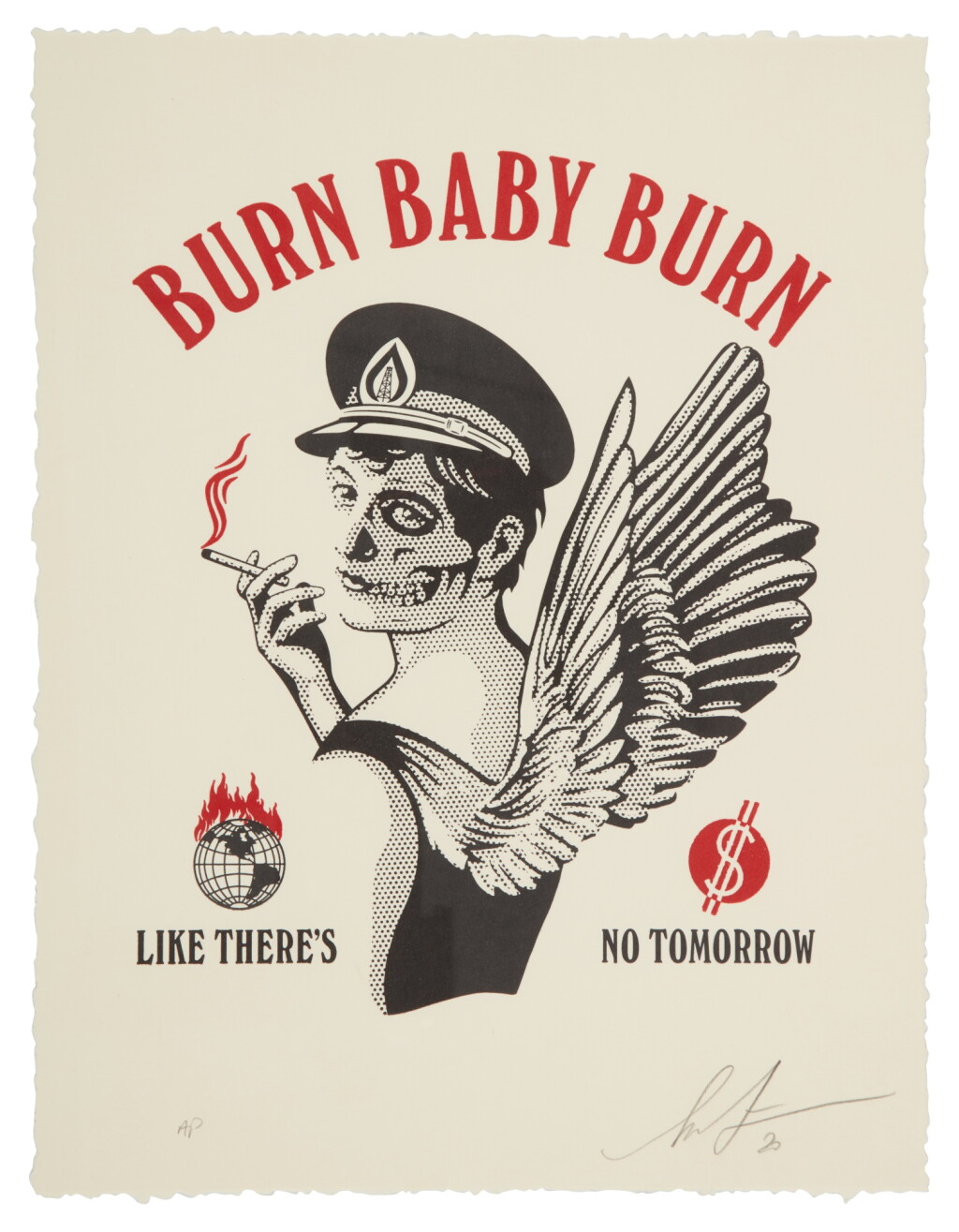 View full screen - View 1 of Lot 617. Burn Baby Burn Letterpress.