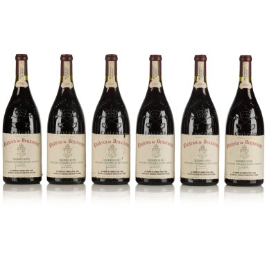 View full screen - View 1 of Lot 19. Château de Beaucastel Rouge 1995 (6 MAG).