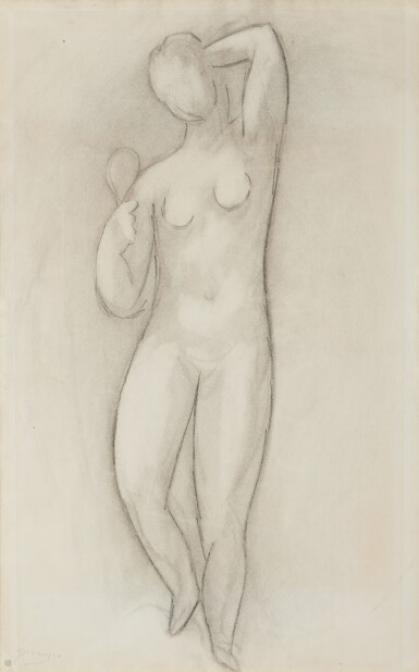 View full screen - View 1 of Lot 238. Nu au miroir.