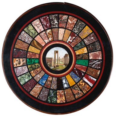 View full screen - View 1 of Lot 51. AN ITALIAN SPECIMEN MARBLE TABLE TOP, ROME CIRCA 1850.