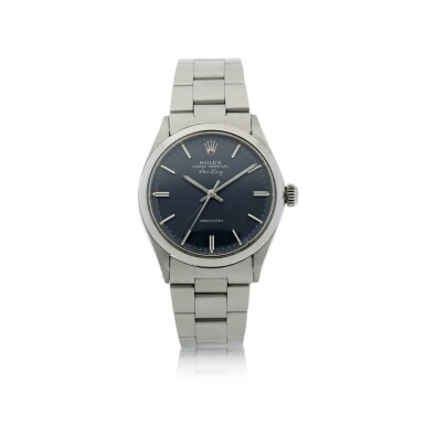 View full screen - View 1 of Lot 802. REFERENCE 5500/1002 AIR-KING A STAINLESS STEEL AUTOMATIC CENTER SECONDS WRISTWATCH, CIRCA 1971.