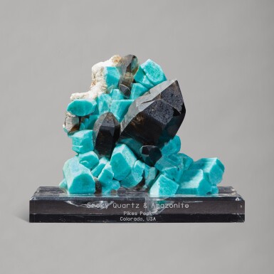 View full screen - View 1 of Lot 213. An Important Smoky Quartz with Amazonite.