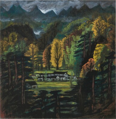 View full screen - View 1 of Lot 3026. 林風眠 秋景 | Lin Fengmian, Autumn Scenery.