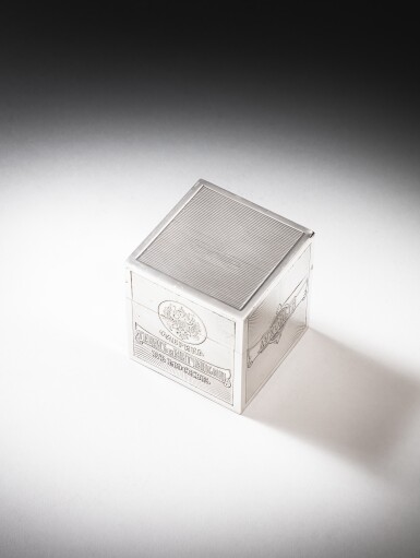 View full screen - View 1 of Lot 208. A miniature parcel-gilt silver trompe l’oeil cigar box, Alexander Mukhin, Moscow, 1888.