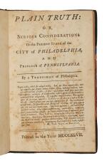 (Franklin, Benjamin) | A very rare work written and printed by Franklin, containing "the earliest American political cartoon"
