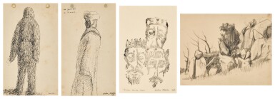 View full screen - View 1 of Lot 22. Four Works on Paper.