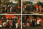 MARTEN VAN CLEVE THE ELDER | The Procession of the Bride; The Procession of the Groom; The Wedding Feast; The Blessing of the Marriage Bed | 老馬騰・凡・克萊費 | 《新娘隊伍》;《新郎隊伍》;《婚宴》;《婚床祝福》