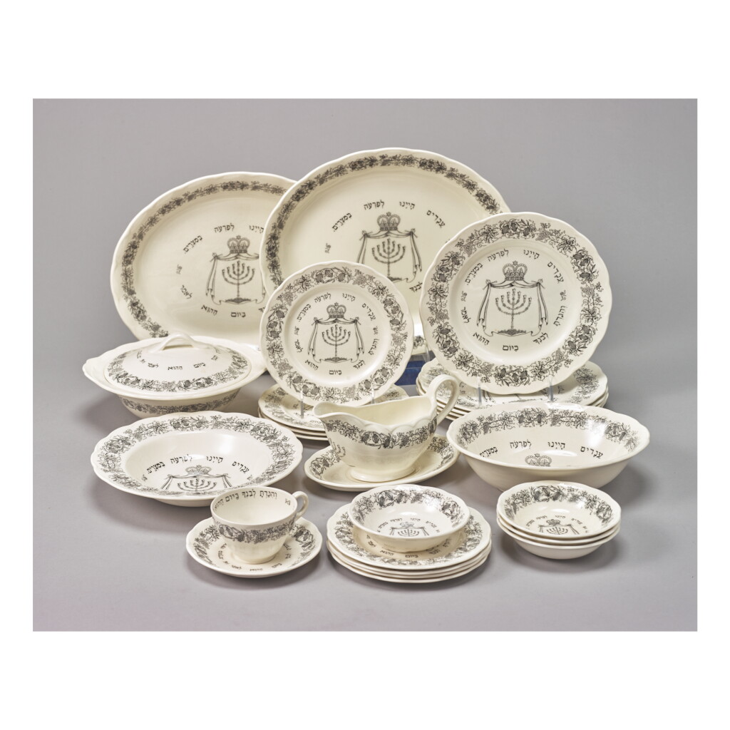 View full screen - View 1 of Lot 14. AN EXTENSIVE ROYAL CAULDON TRANSFER-PRINTED ‘PASSOVER’ PATTERN EARTHENWARE SERVICE, GRINDLEY, MID 20TH CENTURY.