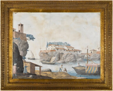 View full screen - View 1 of Lot 161. An Italian scagliola panel, mid 18th century, attributed to Enrico Hugford.