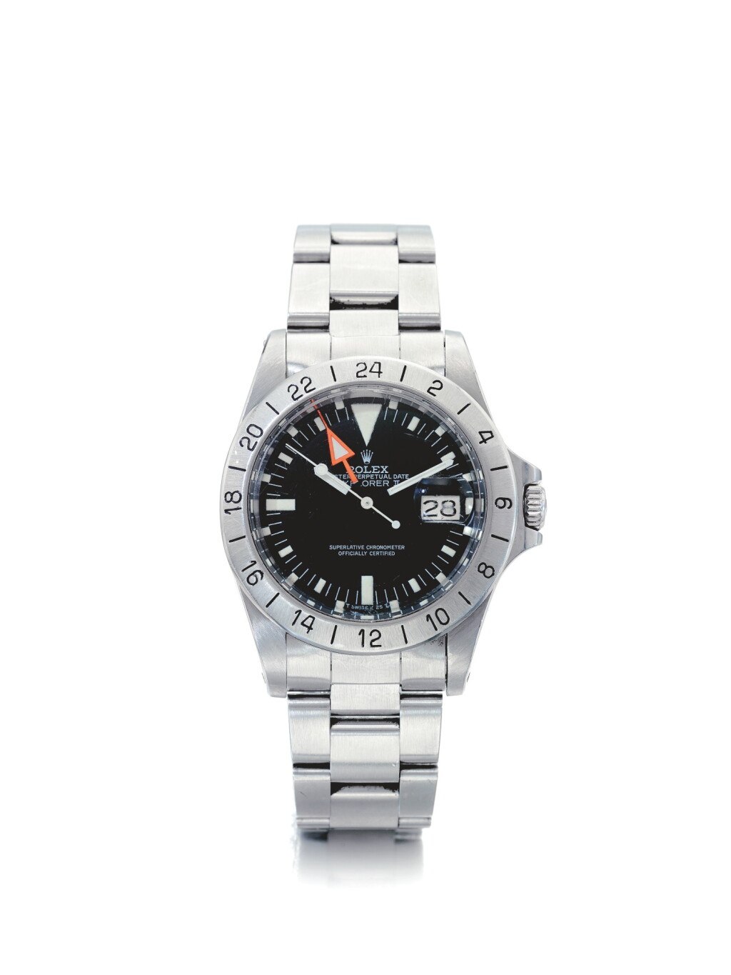 View full screen - View 1 of Lot 61. ROLEX | REF 1655 EXPLORER, A STAINLESS STEEL AUTOMATIC DUAL TIME WRISTWATCH WITH DATE AND BRACELET CIRCA 1983.