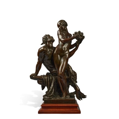 View full screen - View 1 of Lot 303. Nymph and Satyr.