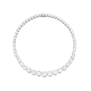 View full screen - View 1 of Lot 150. Collier diamants | Diamond necklace.