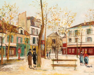 View full screen - View 1 of Lot 49. MAURICE UTRILLO | PLACE DU TERTRE À MONTMARTRE .