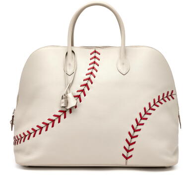 View full screen - View 1 of Lot 153. Limited Edition Gris Perle and Rouge Casaque Evercolor 1923 Baseball Bolide 45 Palladium Hardware, 2018.