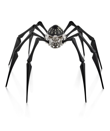 View full screen - View 1 of Lot 2126. Arachnophobia Black, Reference 76.6000/114 | A limited edition palladium-plated brass spider-form clock, Circa 2016 | MB&F | Arachnophobia Black 型號76.6000/114 | 限量版鈀金屬塗層銅製蜘蛛型鐘,約2016年製.