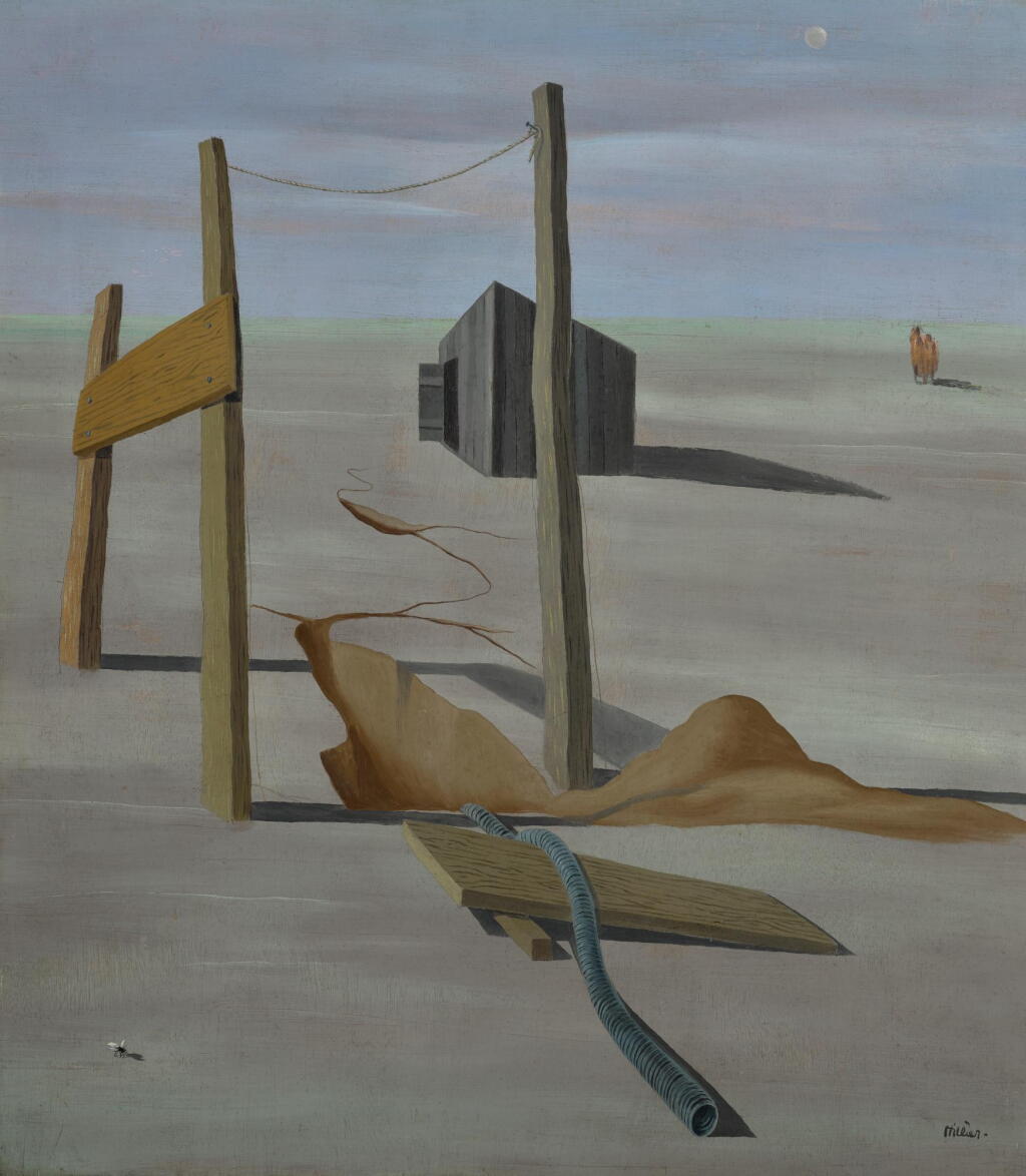 View full screen - View 1 of Lot 130. TRISTRAM HILLIER, R.A. | SURREALIST LANDSCAPE.