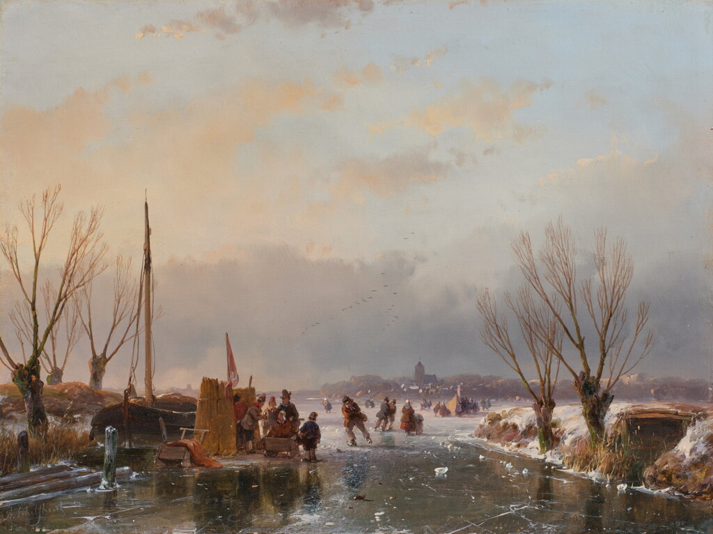View full screen - View 1 of Lot 1070. Winter landscape .