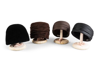 View full screen - View 1 of Lot 225. Four Hats with Holders:.