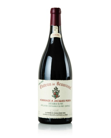 View full screen - View 1 of Lot 292. Château de Beaucastel, Hommage à Jacques Perrin 1999 (1 MAG).