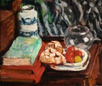 RODERIC O'CONOR | STILL LIFE WITH BOOKS AND BRONZE RELIEF