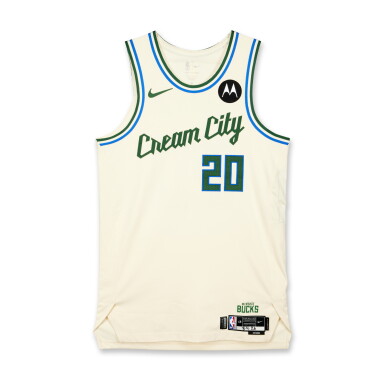 View full screen - View 1 of Lot 49. AJ Green Milwaukee Bucks 2025-2026 Game Worn City Edition Jersey.