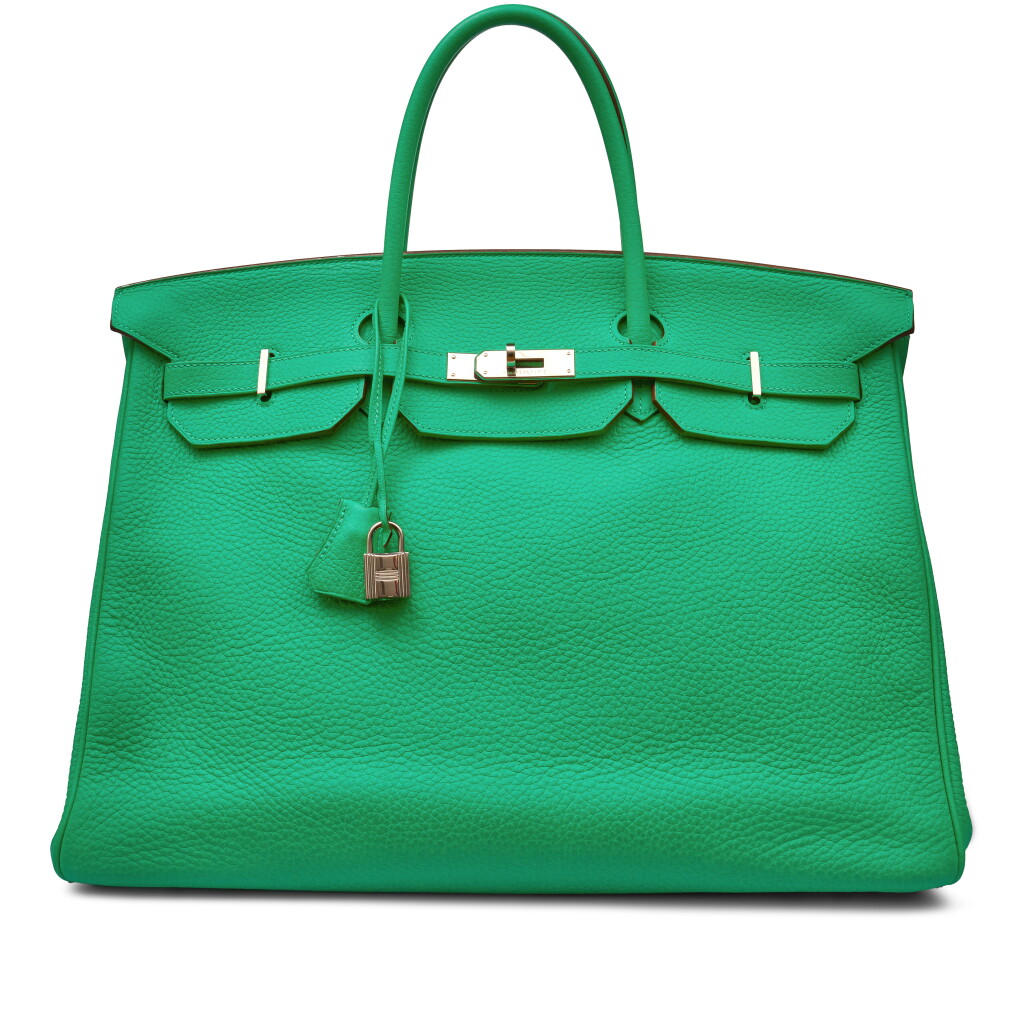 View full screen - View 1 of Lot 73. Vert Menthe Clémence Birkin 40 Palladium Hardware, 2012.